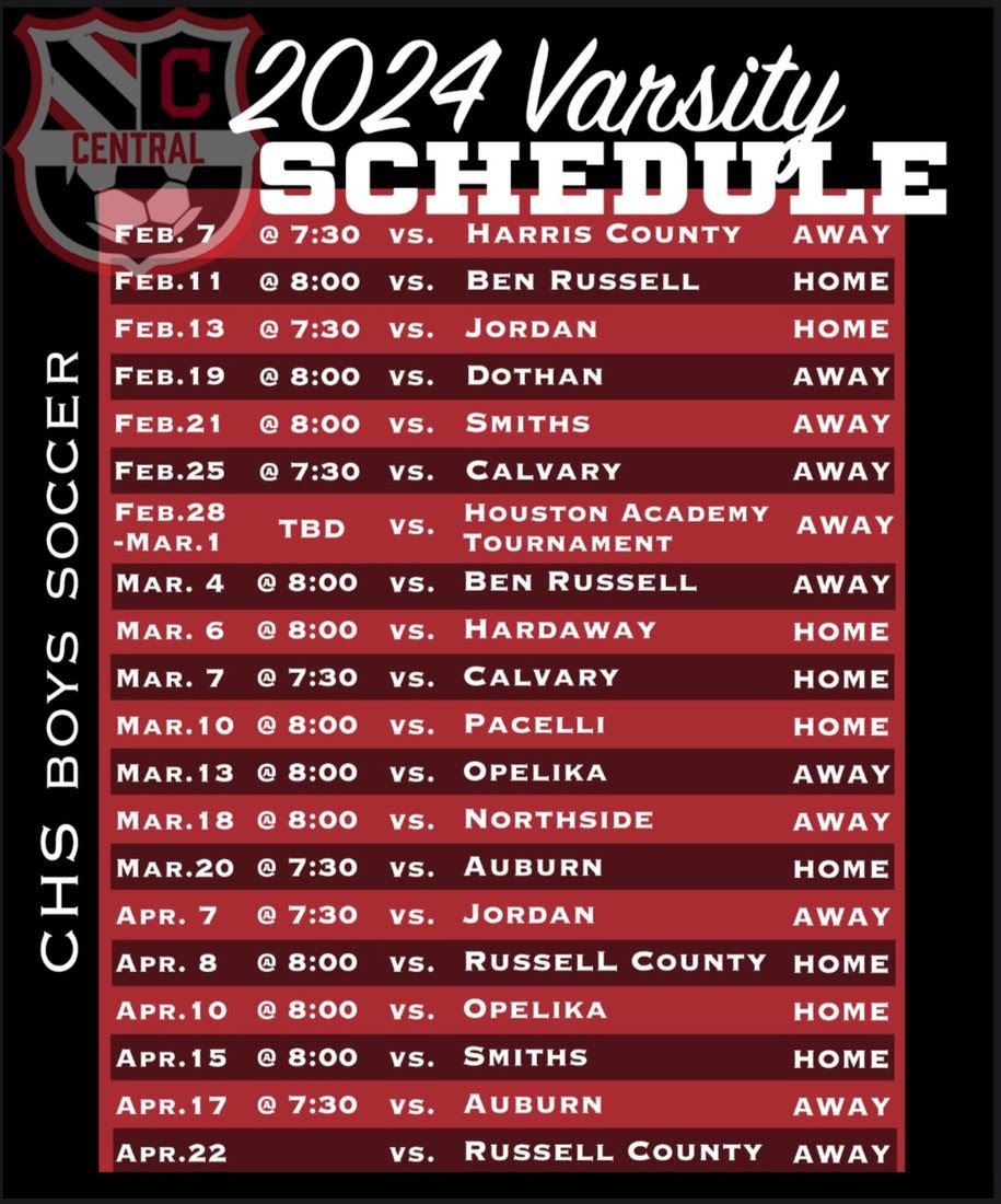 Varsity Schedule
